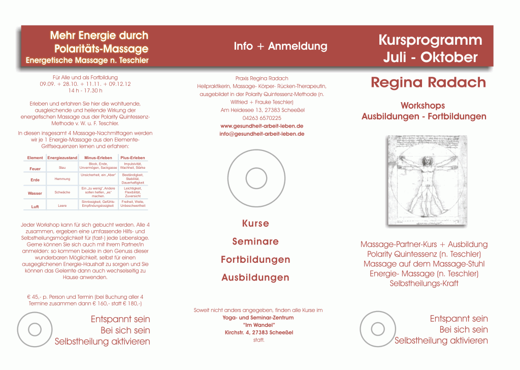 Folder Kurs Herbst 2012 3 -1 Aktuelles Kursprogramm