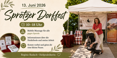 Mobile Massage auf dem Sprötzer Dorffest